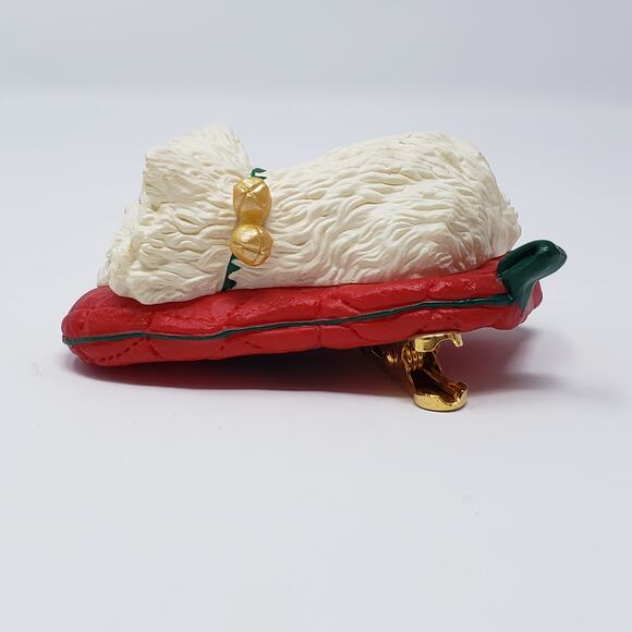1995 Hallmark Cat Naps #2 Handcrafted Keepsake Clip-On Holiday Ornament - Picture 7 of 9